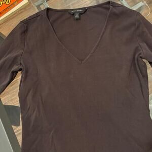 Vintage Banana Republic Brown V-neck long sleeve Size XS